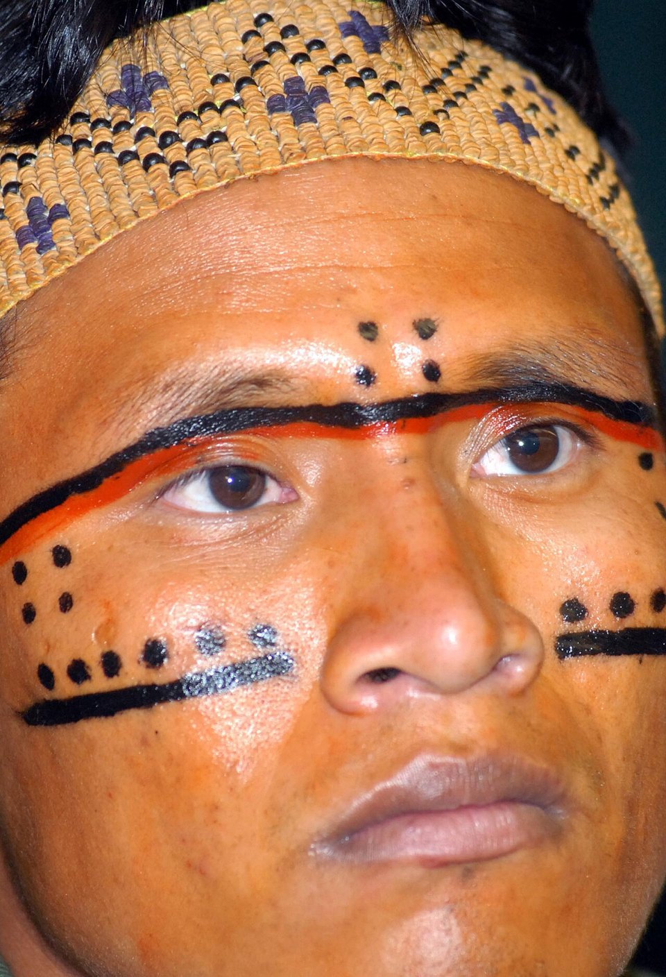A Yanomami man in Brazil, photographed in 2008
